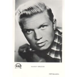 Filmpostkarte | Hardy KRÜGER | 1960er (Portrait SW NDF)