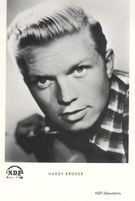 Filmpostkarte | Hardy KRÜGER | 1960er (Portrait SW NDF)