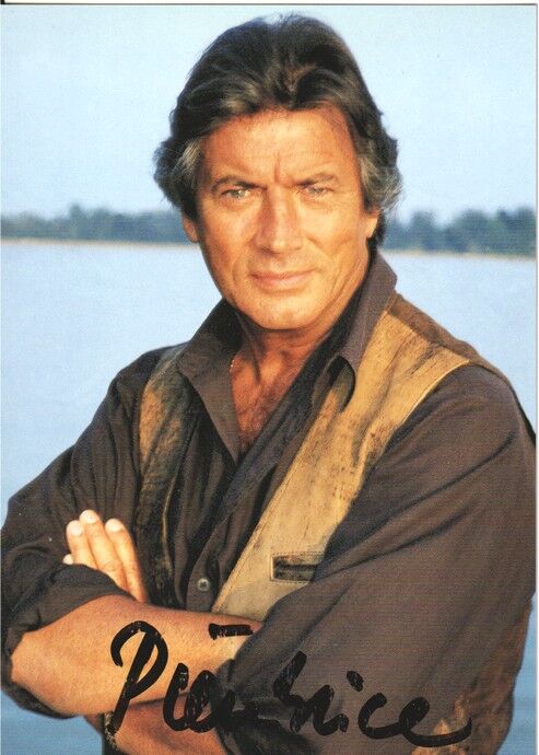 Autogramm Film (FR) | Pierre BRICE | 1980er (Portrait Color) Schorsch