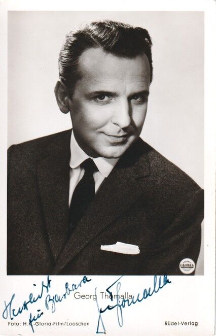 Autogramm Film | Georg THOMALLA | 1956 "Meine Tante" (Portrait SW Rüdel)
