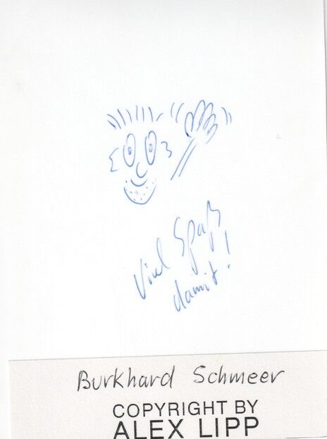 Autogramm Schauspieler | Burkhard SCHMEER | 1990er (Portrait SW) Lipp