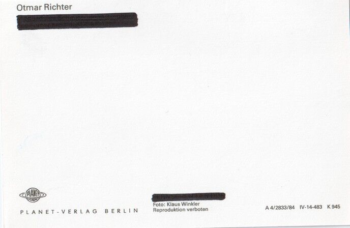Autogramm Schauspieler | Otmar RICHTER | 1980er (Portrait SW Planet) Winkler
