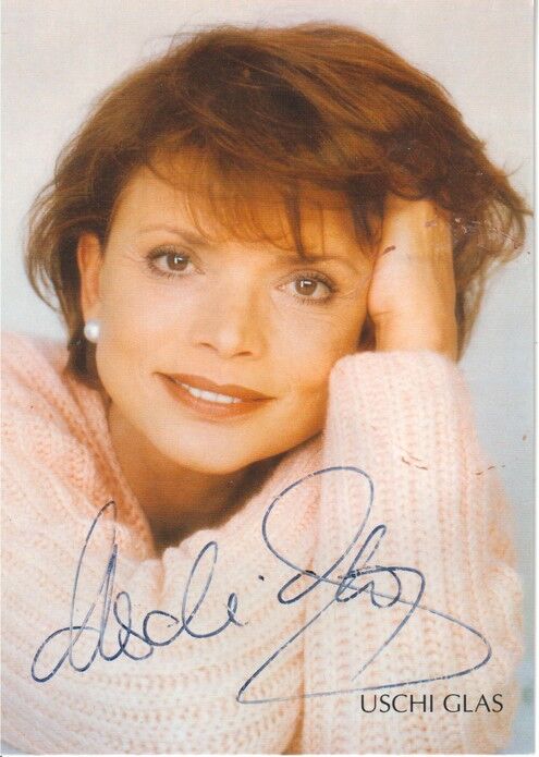 Autogramm Schauspieler | Uschi GLAS | 1990er (Portrait Color) Rieger
