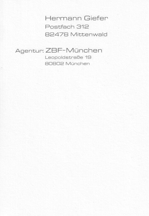 Autogramm Schauspieler | Hermann GIEFER | 1990er (Portrait Color ZBF)