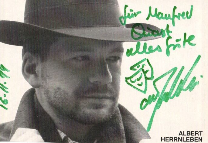 Autogramm Kabarett | Albert HERRNLEBEN | 2000er (Portrait SW Satirium)