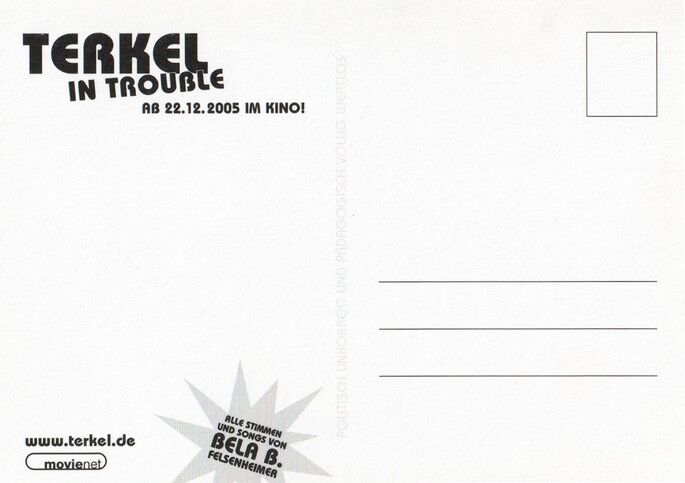 Filmpostkarte | TERKEL IN TROUBLE | 2004 (Cover Color)