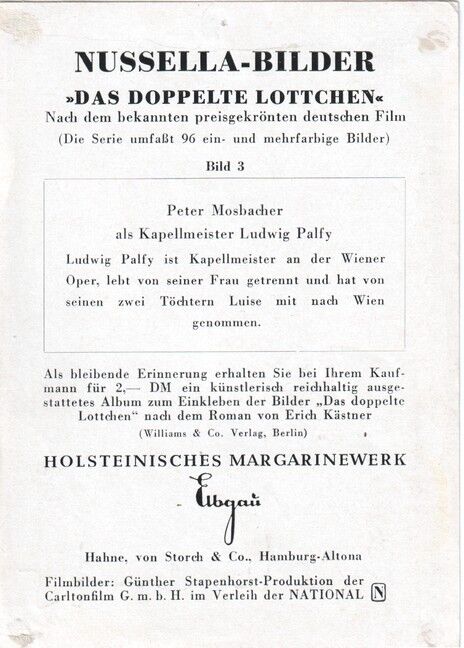 Autogramm Schauspieler | Peter MOSBACHER | 1950 (Portrait SW) "Doppelte Lottchen" Nusella