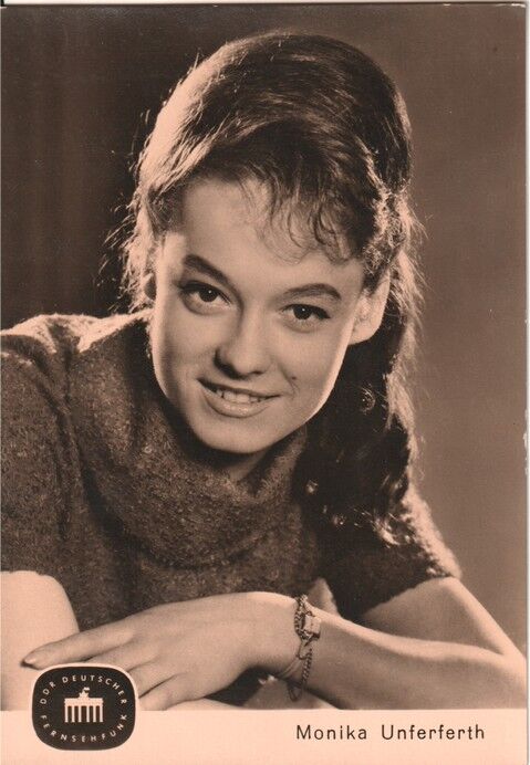 Filmpostkarte | Monika UNFERFERTH | 1960er (Portrait SW VEB)