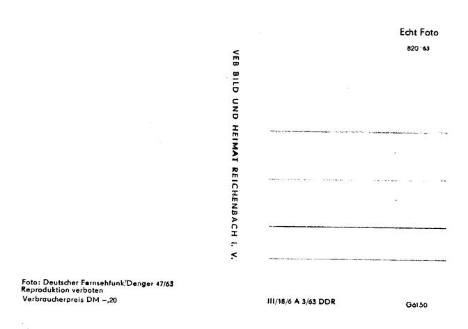 Filmpostkarte | Monika UNFERFERTH | 1960er (Portrait SW VEB)