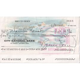 Autogramm Film (USA | Bruce DERN | 1981 (Scheck City Bank)