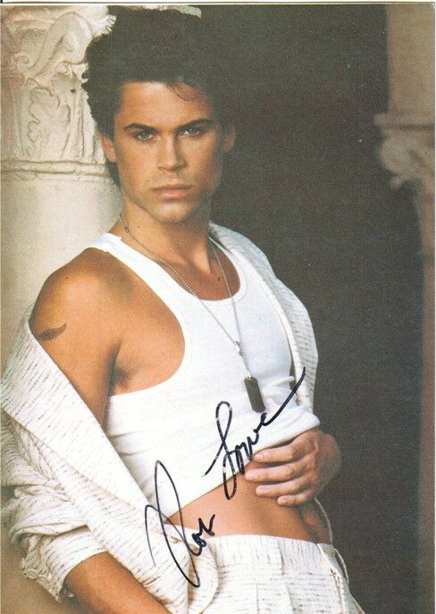 Autogramm Film (USA) | Rob LOWE | 1990er (Portrait Color) Erving
