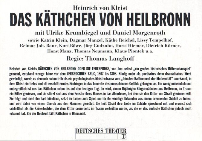 Autogramm Schauspieler | Ulrike KRUMBIEGEL | 2000er (Rollenbild SW) "Käthchen"