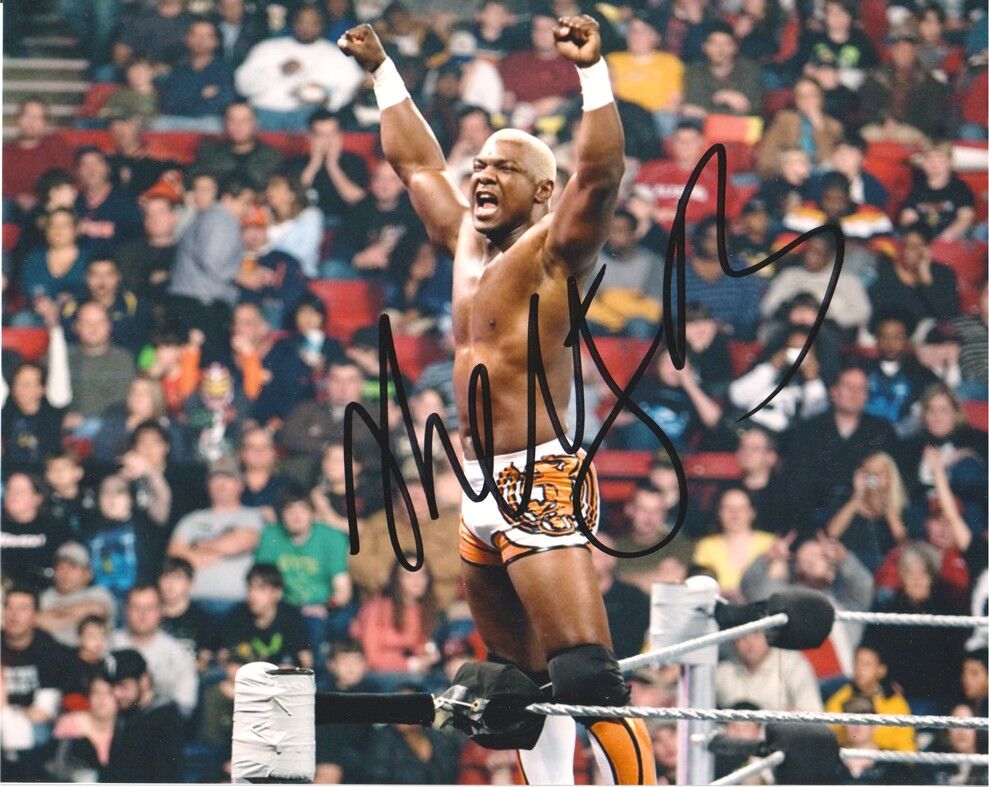 Autogramm Wrestling | Shelton BENJAMIN | 2000er Foto (Jubelszene Color XL)