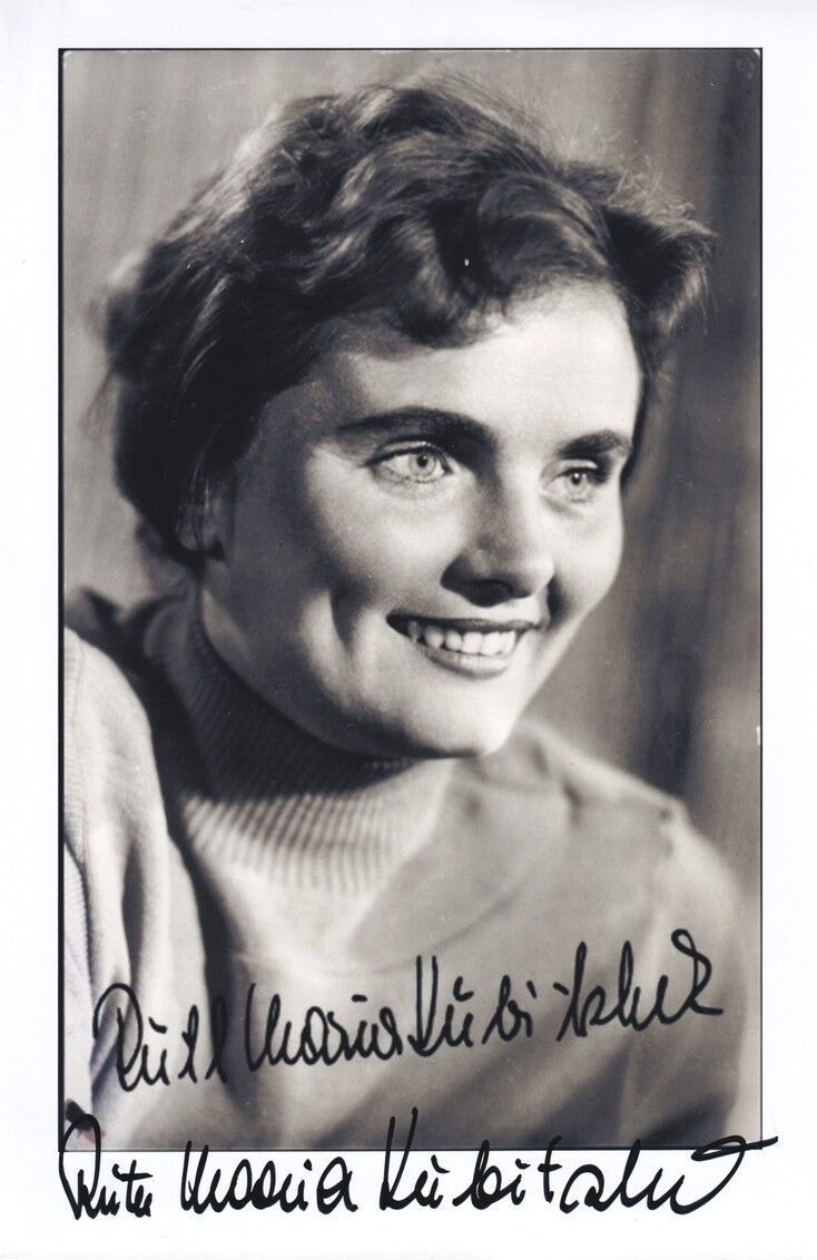 Autogramm Schauspieler | Ruth Maria KUBITSCHEK | 1960er (Portrait SW XL)