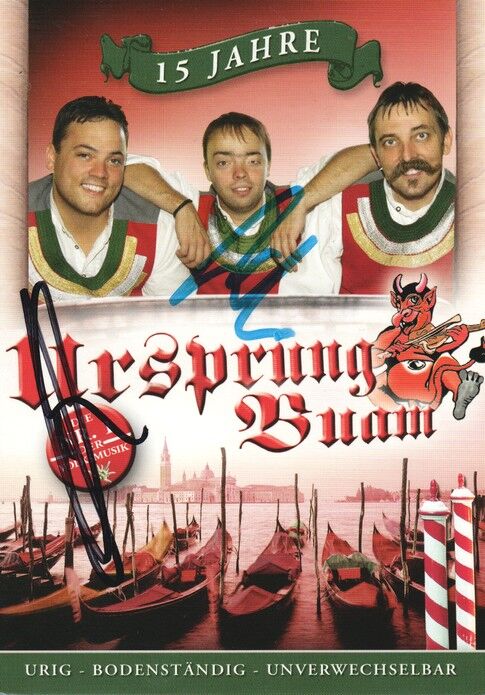 Autogramme Volksmusik | URSPRUNG BUAM | 2008 "Grande Canale" (Gruppenbild Color Koch)