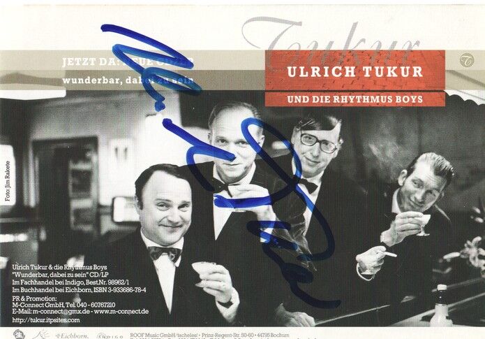 Autogramm Schauspieler | Ulrich TUKUR | 2001 (Gruppenbild SW) Rhythmus Boys