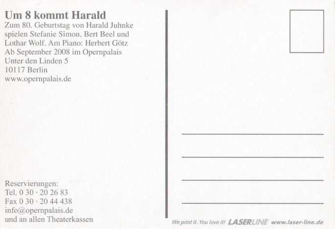 Autogramme Musik | UM 8 KOMMT HARALD | 2010er (Portrait SW)