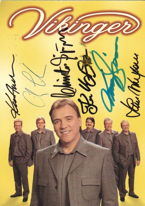 Autogramme Schlager | VIKINGER | 2000 "Kuschel Dich" (Gruppenbild Color EMI)