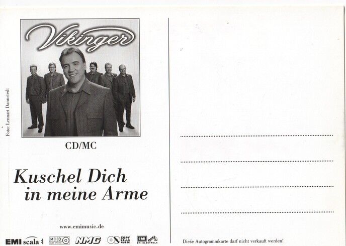 Autogramme Schlager | VIKINGER | 2000 "Kuschel Dich" (Gruppenbild Color EMI)