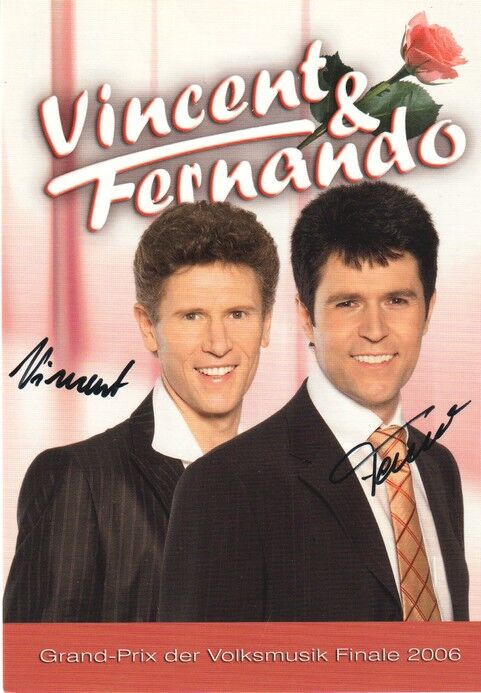 Autogramme Volksmusik | VINCENT & FERNANDO | 2006 "Ich Schenk Dir Liebe" (Portrait Color Koch)