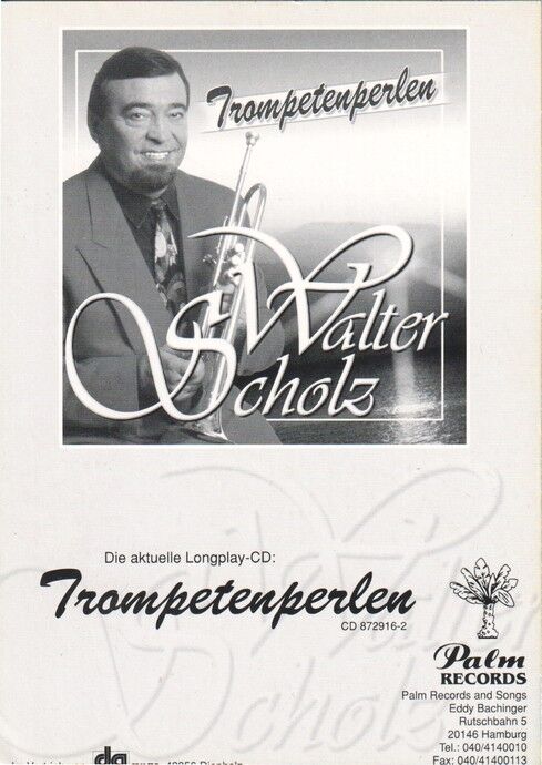 Autogramm Trompete | Walter SCHOLZ | 1999 "Trompetenperlen" (Portrait Color Palm)