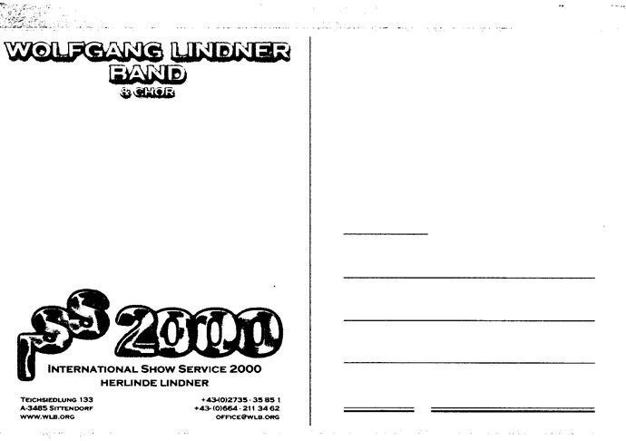 Autogramm Volksmusik | Wolfgang LINDNER | 2007 "30 Jahre" (Konzert Color ISS)