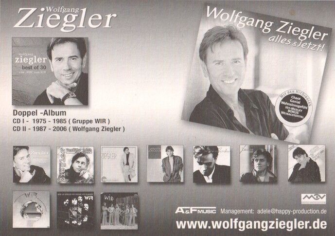 Autogramm Schlager | Wolfgang ZIEGLER | 2006 "Best Of 30" (Portrait Color A&F) 1