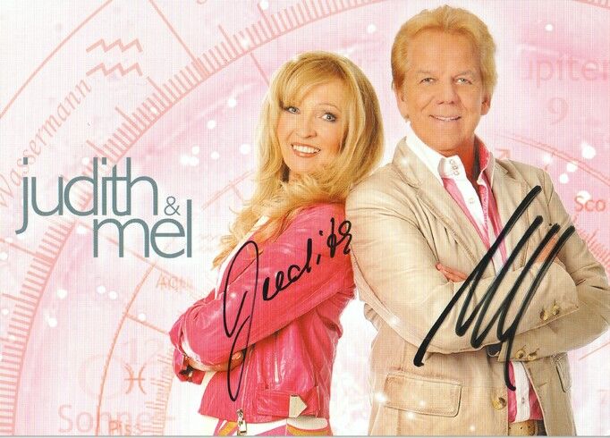 Autogramme Schlager | JUDITH & MEL | 2014 "Sterne Stehen Gut" (Portrait Color DA)