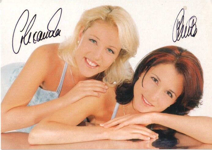 Autogramme Schlager | GESCHWISTER HOFMANN | 2001 "Liebe Braucht Keine Worte" (Portrait Color BMG)