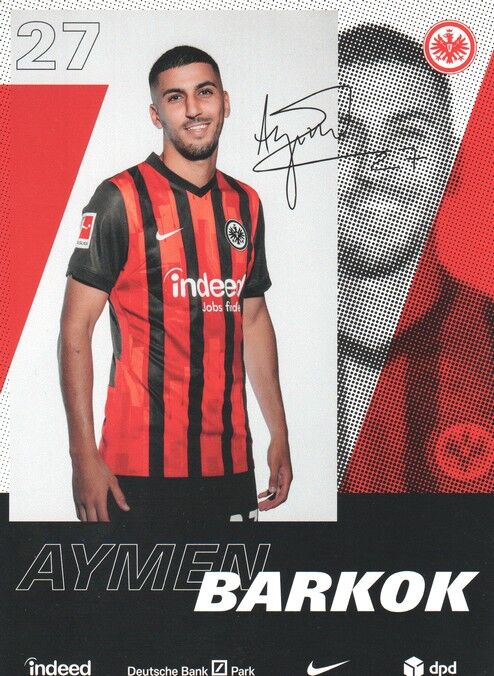Autogramm Fussball | Eintracht Frankfurt | 2020 Druck | Aymen BARKOK