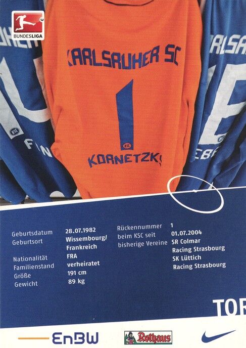 Autogramm Fussball | Karlsruher SC | 2010 | Jean-Francois KORNETZKY