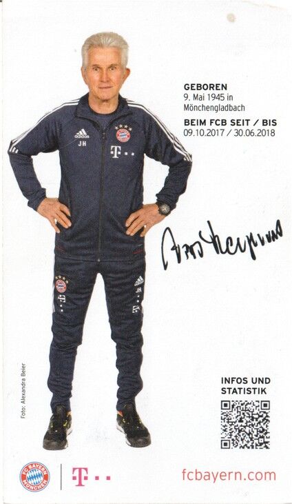 Autogramm Fussball | FC Bayern München | 2017 | Jupp HEYNCKES
