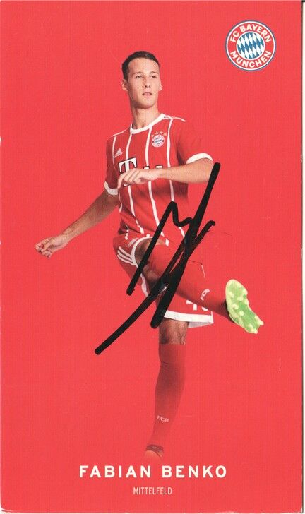 Autogramm Fussball | FC Bayern München | 2017 | Fabian BENKO
