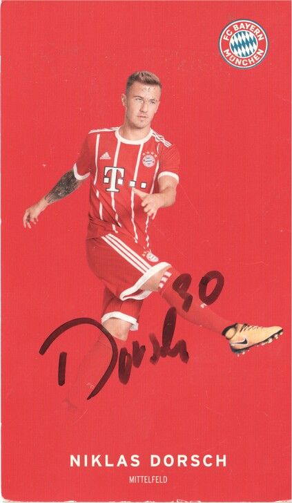 Autogramm Fussball | FC Bayern München | 2017 | Niklas DORSCH