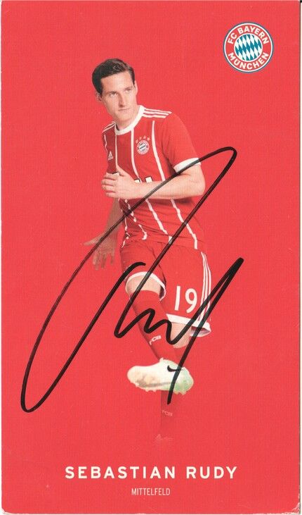 Autogramm Fussball | FC Bayern München | 2017 | Sebastian RUDY