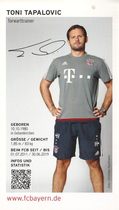Autogramm Fussball | FC Bayern München | 2015 Druck | Toni TAPALOVIC