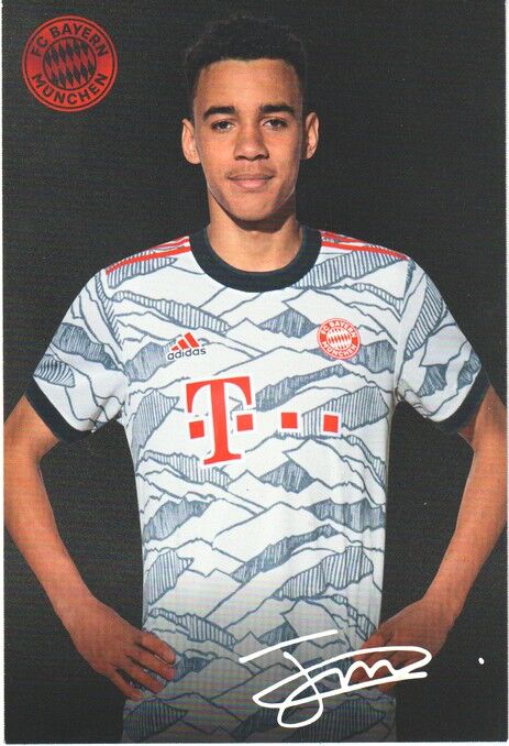 Autogramm Fussball | FC Bayern München | 2021 Druck | Jamal MUSIALA