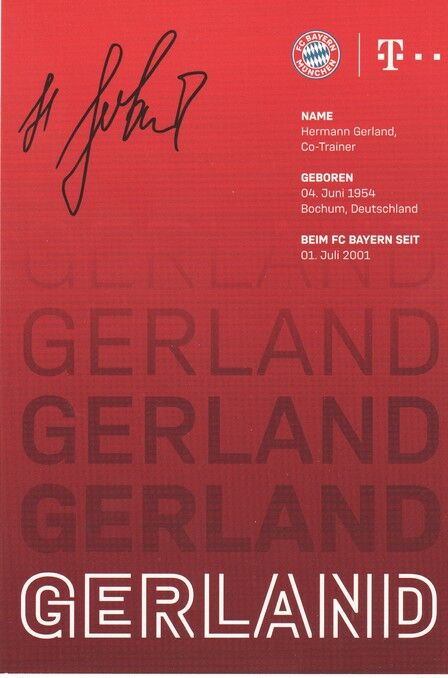 Autogramm Fussball | FC Bayern München | 2020 Druck | Hermann GERLAND