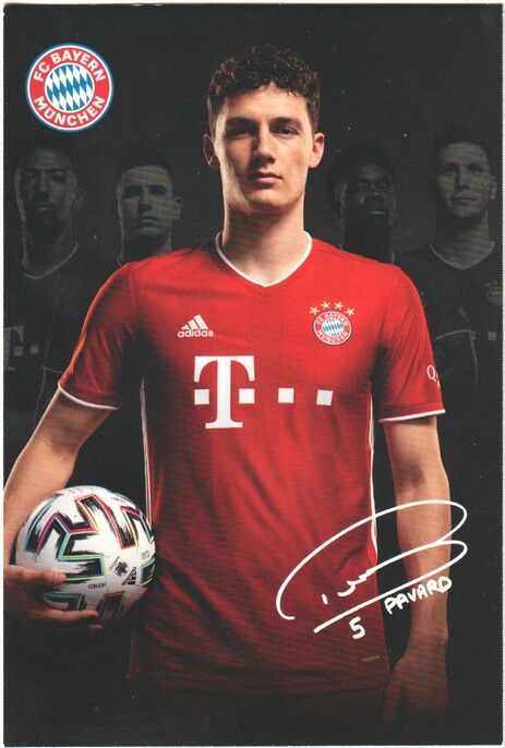 Autogramm Fussball | FC Bayern München | 2020 Druck | Benjamin PAVARD