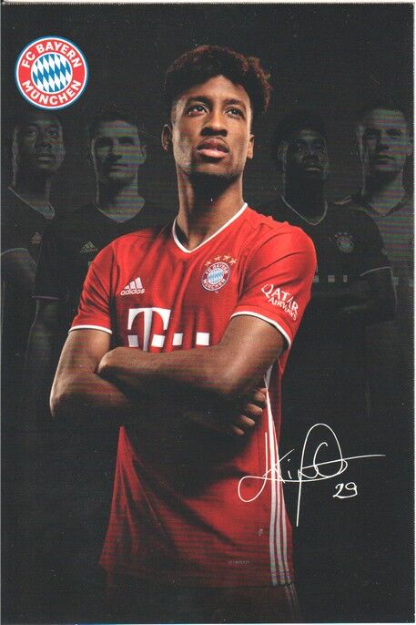 Autogramm Fussball | FC Bayern München | 2020 Druck | Kingsley COMAN