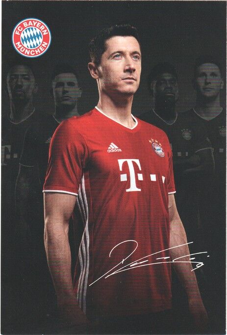 Autogramm Fussball | FC Bayern München | 2020 Druck | Robert LEWANDOWSKI