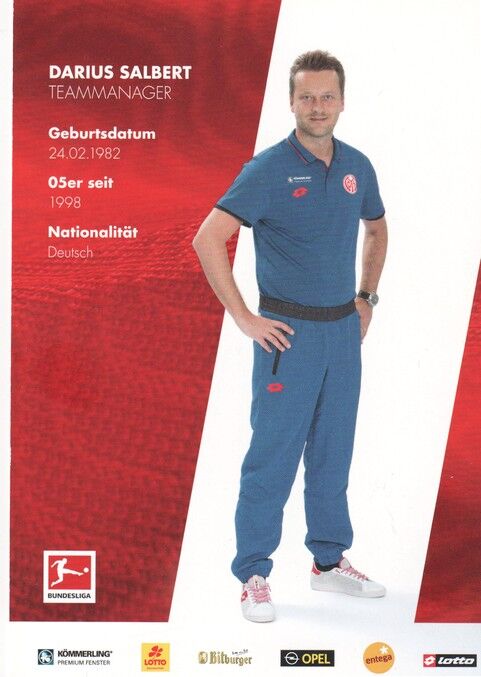 Autogramm Fussball | FSV Mainz 05 | 2017 | Darius SALBERT