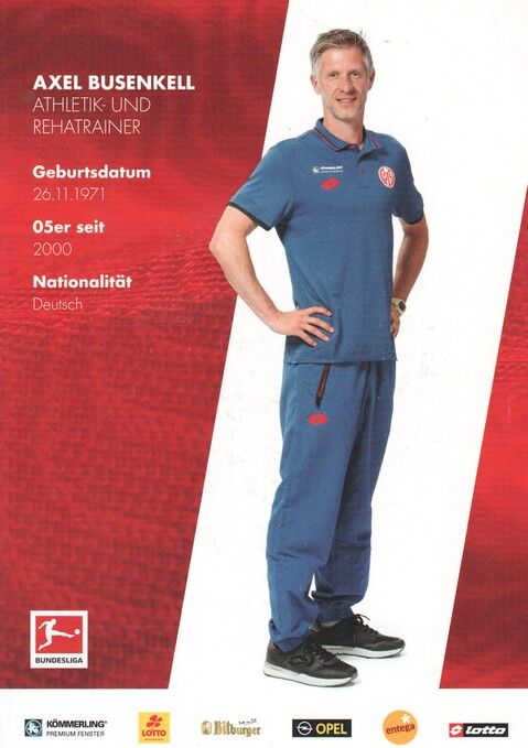 Autogramm Fussball | FSV Mainz 05 | 2017 | Axel BUSENKELL