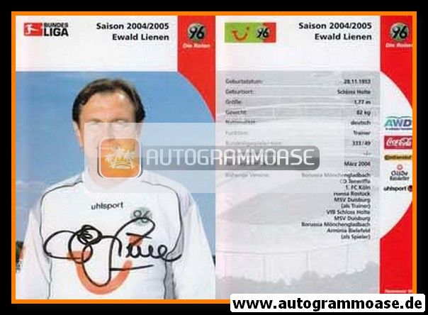 Autogramm Fussball | Hannover 96 | 2004 | Ewald LIENEN