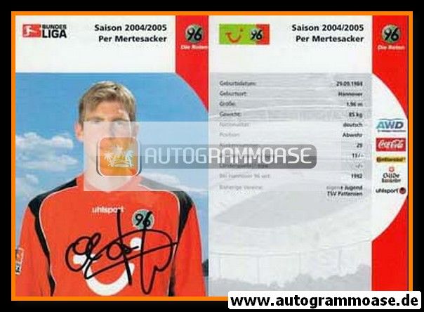Autogramm Fussball | Hannover 96 | 2004 | Per MERTESACKER 