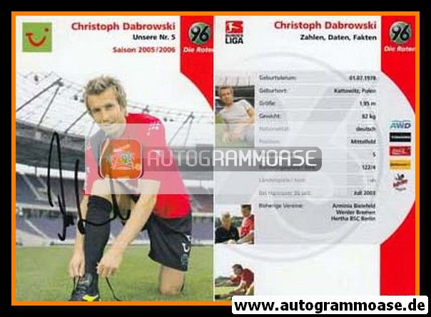 Autogramm Fussball | Hannover 96 | 2005 | Christoph DABROWSKI