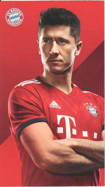 Autogramm Fussball | FC Bayern München | 2018 Druck | Robert LEWANDOWSKI