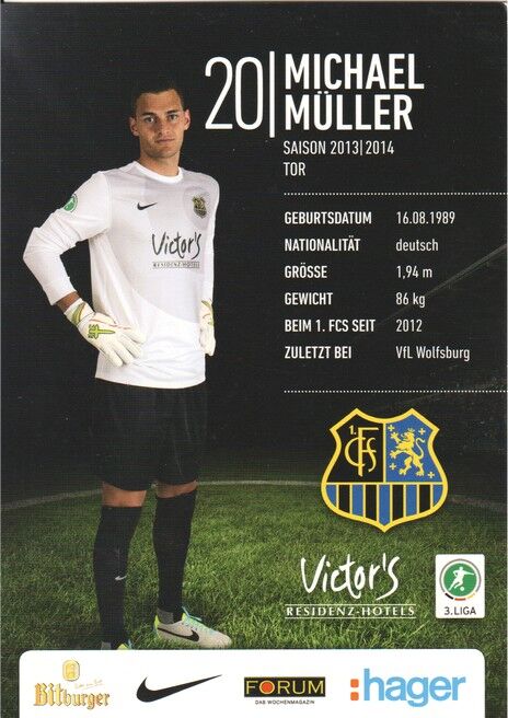 Autogramm Fussball | 1. FC Saarbrücken | 2013 | Michael MÜLLER