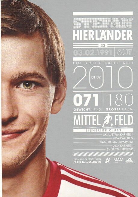 Autogramm Fussball | FC Red Bull Salzburg | 2013 | Stefan HIERLÄNDER