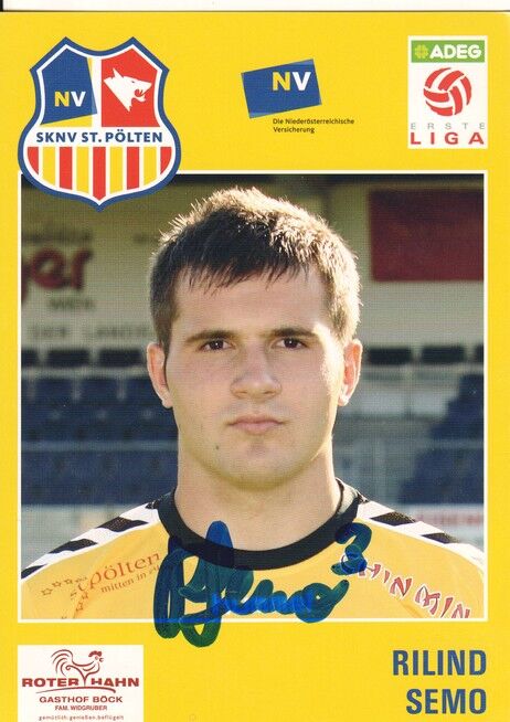 Autogramm Fussball | SKN St. Pölten | 2008 | Rilind SEMO